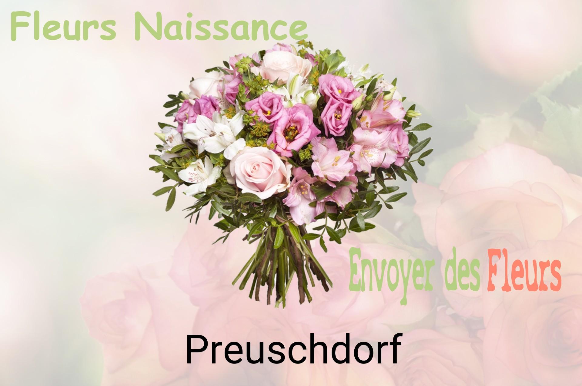 Bouquet de fleurs de naissance livré à Preuschdorf