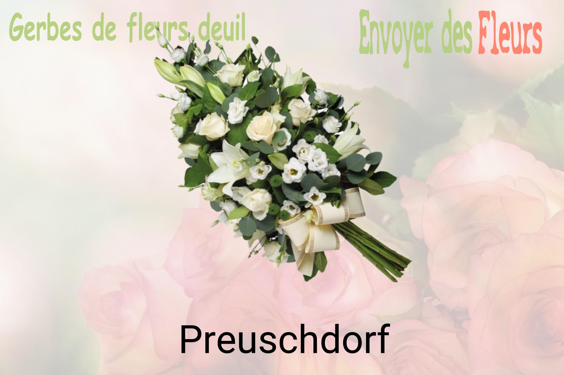 Gerbe de fleurs de deuil livrée à Preuschdorf
